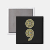 Semicolon Zelfmoord Preventie Awareness Gift Magneet (Voorkant / Achterkant)