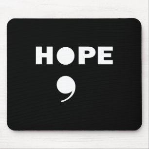 Semicolon zelfmoordbewustzijn voor een mentale sup muismat