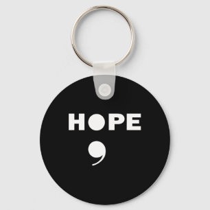Semicolon zelfmoordbewustzijn voor een mentale sup sleutelhanger