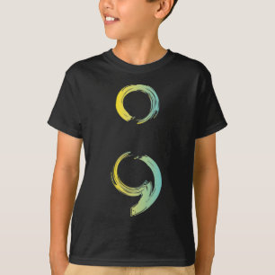 Semicolon zelfmoordbewustzijn voor een mentale sup t-shirt