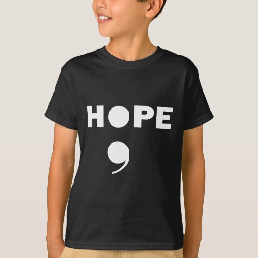 Semicolon zelfmoordbewustzijn voor een mentale sup t-shirt (Voorkant)