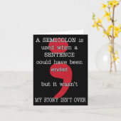 Semicolon Zelfmoordpreventie Bewustheid Mijn verha Kaart (Gele Bloem)