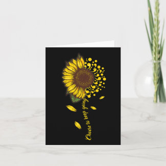 Semicolon zonnebloem kiezen om te blijven gaan zel kaart