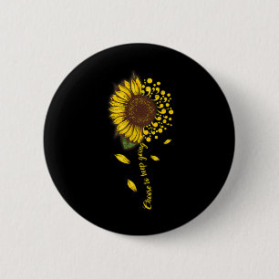 Semicolon zonnebloem kiezen om te blijven gaan zel ronde button 5,7 cm