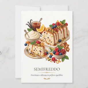 Semifreddo – Italiaans vintage dessert Kaart