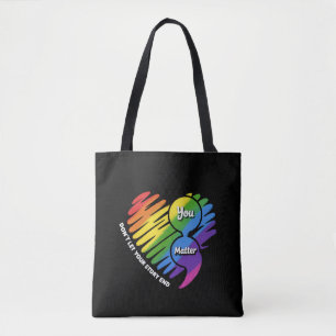 Semikolon LGBTQ Suïcidepreventie Mentale Gezondhei Tote Bag