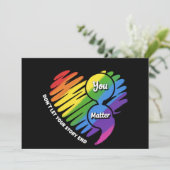 Semikolon LGBTQ Zelfmoordpreventie Geestelijke Gez Kaart (Staand voorkant)