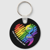 Semikolon LGBTQ Zelfmoordpreventie Geestelijke Gez Sleutelhanger (Voorkant)