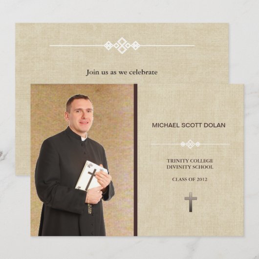 Seminair Afstuderen Aangepaste foto Aankondiging (Voorkant / Achterkant)