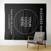 Seminar Event Party Bedrijf Logo Business Achtergr Wandkleed (In Situ (horizontaal))