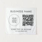 Seminar Party Event QR Code Logo Tekstachtergrond Wandkleed (Voorkant (horizontaal))