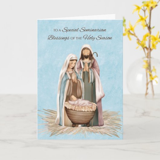 Seminarie Kerstzegeningen Kerststal Kaart (Gele Bloem)