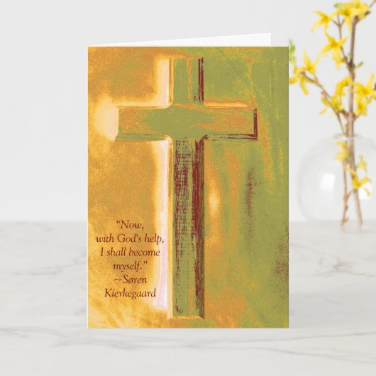Seminarie Kierkegard Quote Afstuderen Kaart (Gele Bloem)