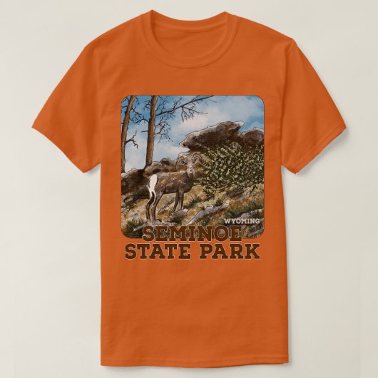 Seminoe State Park Wyoming T-shirt (Design voorkant)