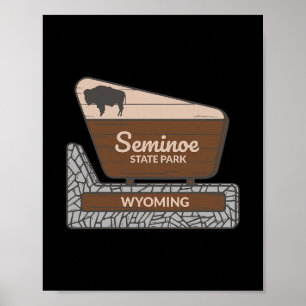 Seminoe State Park Wyoming Welkom Bord Vakantie  Poster