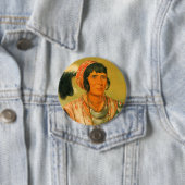 Seminole Cheif, Osceloa Ronde Button 7,6 Cm (In situ)