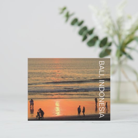 seminyak strandmensen briefkaart (Staand voorkant)
