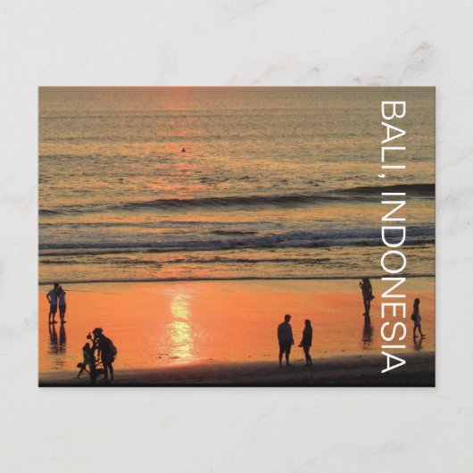 seminyak strandmensen briefkaart (Voorkant)