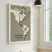 Semipalmated Sandpiper Migration Map – Minimalisti Poster