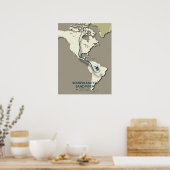 Semipalmated Sandpiper Migration Map – Minimalisti Poster (Keuken)