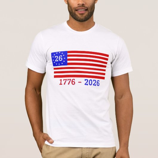 SEMIQUINCENTENNIAL: 1776 - 2026 T-SHIRT (Voorkant)