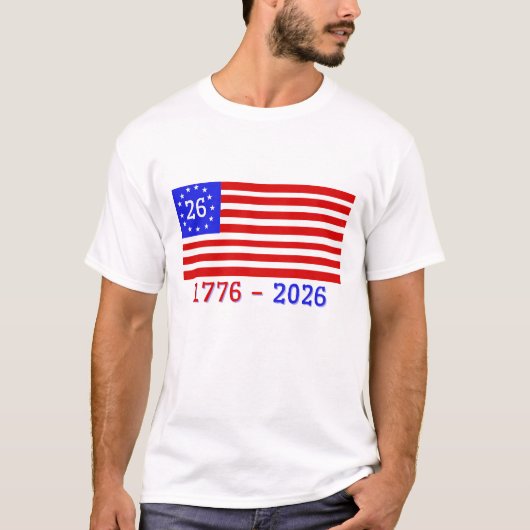 SEMIQUINCENTENNIAL: 1776 - 2026 T-SHIRT (Voorkant)