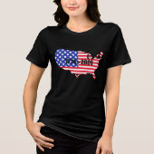 Semiquincentennial 1776 to 2026 USA Flag Tri-Blend Shirt (Voorkant)