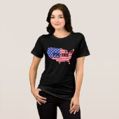 Semiquincentennial 1776 to 2026 USA Flag Tri-Blend Shirt (Voorkant volledig)
