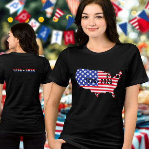 Semiquincentennial 1776 tot 2026 USA Vlag Tri-Blend Shirt