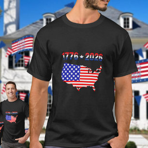 Semiquincentennial 1776 tot 2026 Vlag van de VS T-shirt