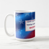 Semiquincentennial Colorful Patriotic Flag Pattern Koffiemok (Links)