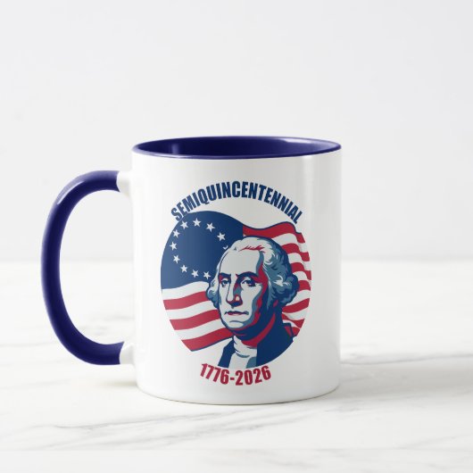 Semiquincentennial George Washington mok (Links)