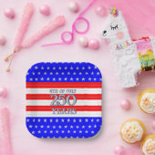 Semiquincentennial Red White Blue Stars Stripes 25 Papieren Bordje (Feest)