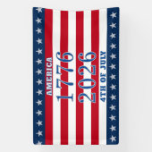 Semiquincentennial Stars & Stripes 1776 2026 Spandoek (Verticaal)
