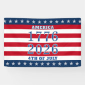 Semiquincentennial Stars & Stripes 1776 2026 Spandoek (Horizontaal)
