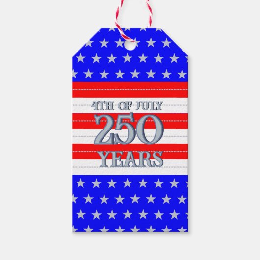 Semiquincentennial Stars & Stripes 250 Years Cadeaulabel (Voorkant)