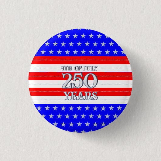Semiquincentennial Stars & Stripes 250 Years Ronde Button 3,2 Cm (Voorkant)