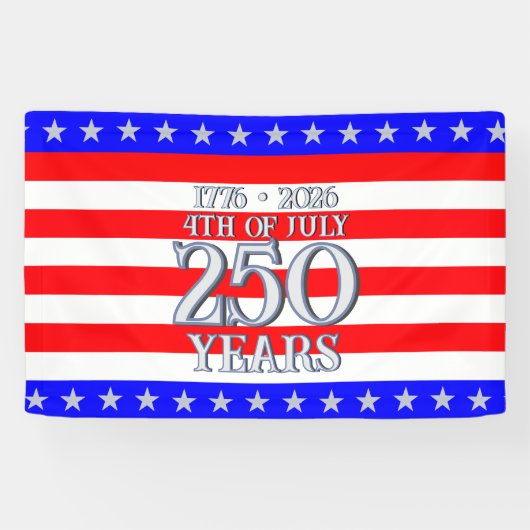Semiquincentennial Stars & Stripes 250 Years Spandoek (Horizontaal)