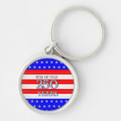 Semiquincentennial Stars & Stripes 250e verjaardag Sleutelhanger (Voorkant)
