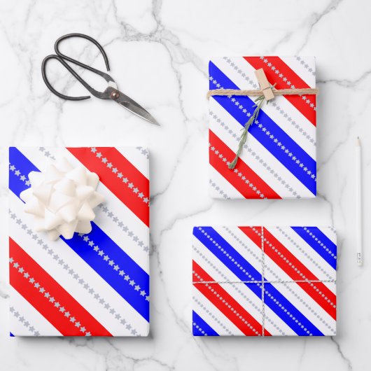 Semiquincentennial Stars & Stripes Americana  Inpakpapier Vel (Voorkant)