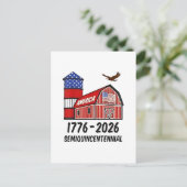 Semiquincentennial van de VS 250ste verjaardag 177 Feestdagenkaart (Staand voorkant)