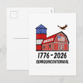 Semiquincentennial van de VS 250ste verjaardag 177 Feestdagenkaart (Voorkant / Achterkant)