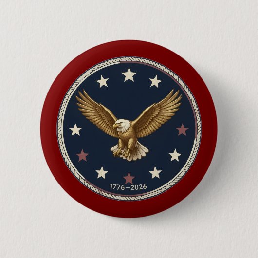 Semiquincentennial VS 250 Verjaardag Knopen Ronde Button 5,7 Cm (Voorkant)