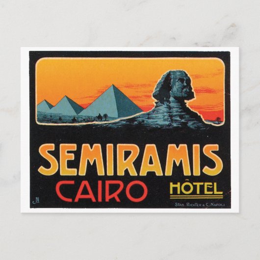 Semiramis Hotel Cairo Briefkaart (Voorkant)