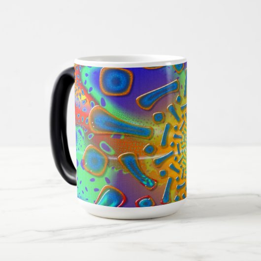 SemiSonic 3D Dichroic Glass Fractal Magische Mok (Voorkant links)