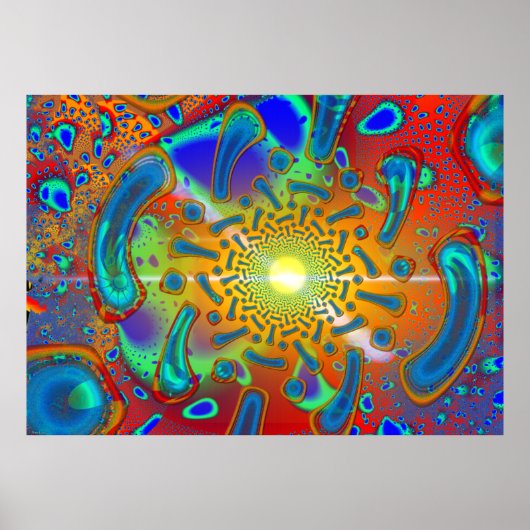 SemiSonic 3D Dichroic Glass Fractal Poster (Voorkant)