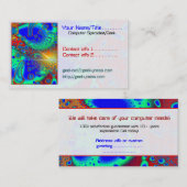 SemiSonic 3D Dichroic Glass Tech Geek Computer Visitekaartje (Voorkant / Achterkant)