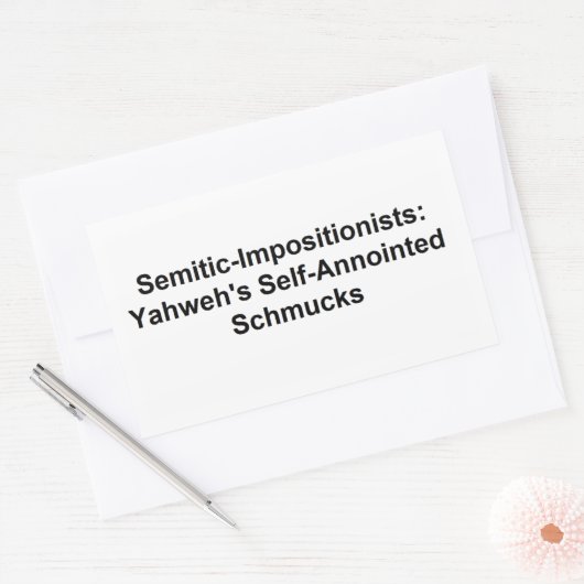 Semitische Impositionisten: Rechthoek Sticker (Envelop)