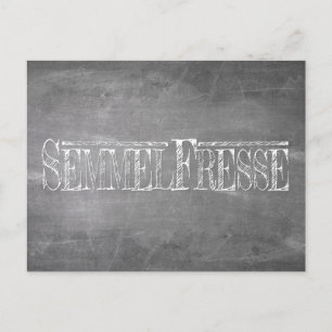 Semmelfresse - weiß feestdagenkaart