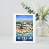 Semmering Austria Vintage Poster 1928 Feestdagenkaart (Staand voorkant)